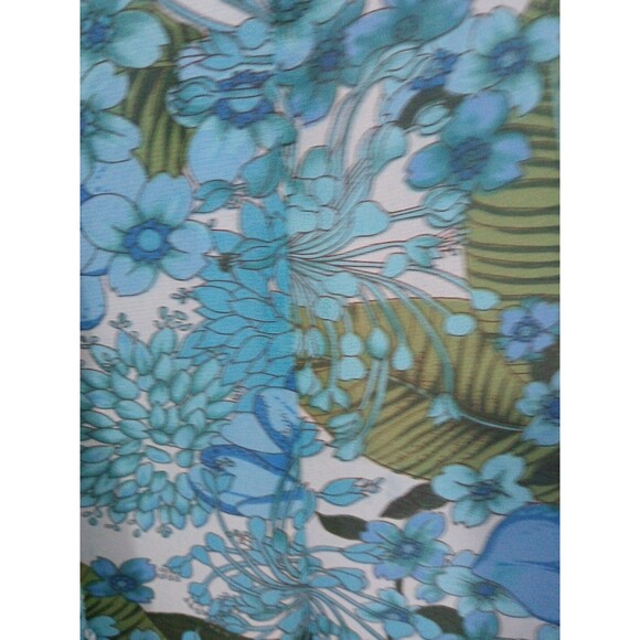 Norton McNaughton Skirt Size 8 Midi Lined Blue Floral Trumpet - Flowy- Front Tie - Picture 5 of 16